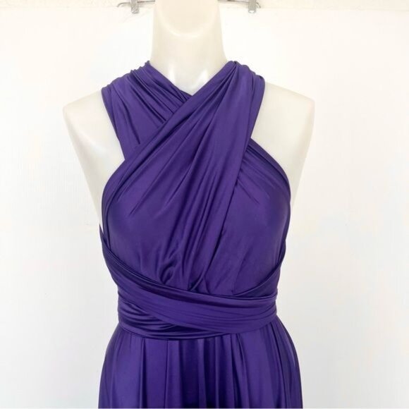 Butter by Nadia purple Wrap Dress Long One size - Picture 3 of 13